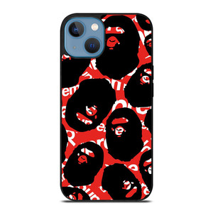 SUPREME X BAPE A BATHING APE iPhone 13 Case Cover SUPREME X BAPE A BATHING APE iPhone 13 Case Cover