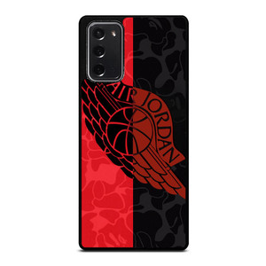 AIR JORDAN RED BLACK BAPE Samsung Galaxy Note 20 Case Cover