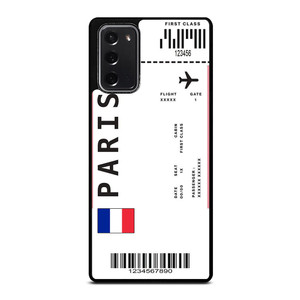 FLIGHT TICKETS FRANCE PARIS Samsung Galaxy Note 20 Case Cover