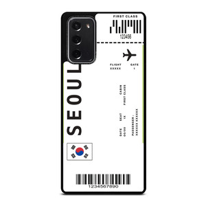 FLIGHT TICKETS SEOUL SOUTH KOREA Samsung Galaxy Note 20 Case Cover