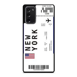 FLIGHT TICKETS USA NEW YORK Samsung Galaxy Note 20 Case Cover