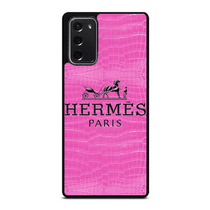 HERMES PARIS PINK LEATHER Samsung Galaxy Note 20 Case Cover