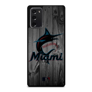 MIAMI MARLINS BASEBALL MLB WOOD LOGO Samsung Galaxy Note 20 Case Cover