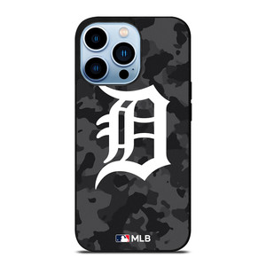 DETROIT TIGERS BASEBALL BLACK CAMO iPhone 13 Pro Max Case Cover