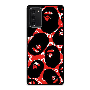 SUPREME X BAPE A BATHING APE Samsung Galaxy Note 20 Case Cover SUPREME X BAPE A BATHING APE Samsung Galaxy Note 20 Case Cover