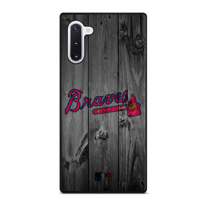 ATLANTA BRAVES BASEBALL MLB WOOD LOGO Samsung Galaxy Note 10 Case Cover
