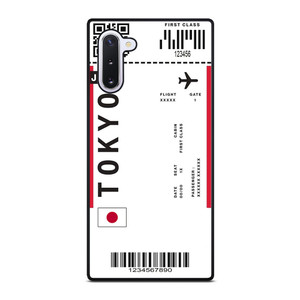 FLIGHT TICKETS JAPAN Samsung Galaxy Note 10 Case Cover