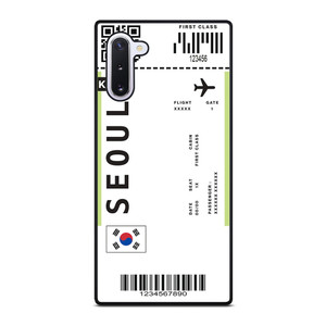 FLIGHT TICKETS SEOUL SOUTH KOREA Samsung Galaxy Note 10 Case Cover