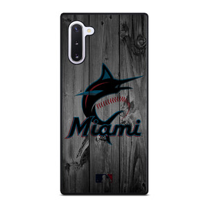 MIAMI MARLINS BASEBALL MLB WOOD LOGO Samsung Galaxy Note 10 Case Cover