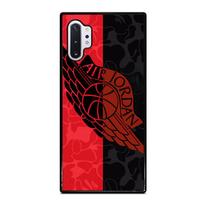 AIR JORDAN RED BLACK BAPE Samsung Galaxy Note 10 Plus Case Cover