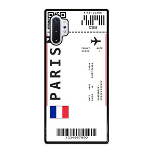 FLIGHT TICKETS FRANCE PARIS Samsung Galaxy Note 10 Plus Case Cover
