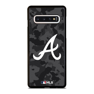 ATLANTA BRAVES BASEBALL BLACK CAMO Samsung Galaxy S10 Case Cover ATLANTA BRAVES BASEBALL BLACK CAMO Samsung Galaxy S10 Case Cover