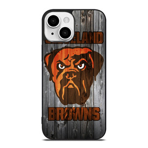 CLEVELAND BROWNS NFL FOOTBALL WOODEN LOGO iPhone 13 Mini Case Cover