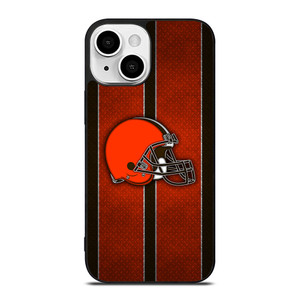 CLEVELAND BROWNS NFL METAL STRIPE iPhone 13 Mini Case Cover CLEVELAND BROWNS NFL METAL STRIPE iPhone 13 Mini Case Cover