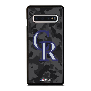 COLORADO ROCKIES BASEBALL BLACK CAMO Samsung Galaxy S10 Case Cover