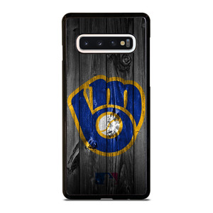 MILWAUKEE BREWERS MLB BASEBALL WOODEN LOGO Samsung Galaxy S10 Case Cover
