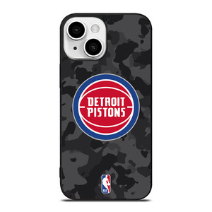 DETROIT PISTONS BLACK CAMO iPhone 13 Mini Case Cover DETROIT PISTONS BLACK CAMO iPhone 13 Mini Case Cover