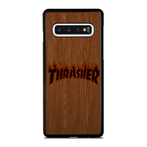 THRASHER SKATEBOARD WOODEN LOGO Samsung Galaxy S10 Case Cover