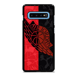 AIR JORDAN RED BLACK BAPE Samsung Galaxy S10 Plus Case Cover