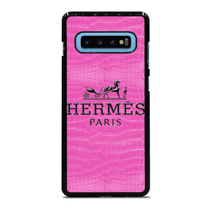 HERMES PARIS PINK LEATHER Samsung Galaxy S10 Plus Case Cover