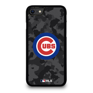 CHICAGO CUBS BASEBALL BLACK CAMO iPhone SE 2020 Case Cover