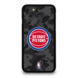 DETROIT PISTONS BLACK CAMO iPhone SE 2020 Case Cover