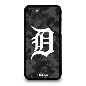 DETROIT TIGERS BASEBALL BLACK CAMO iPhone SE 2020 Case Cover