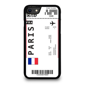 FLIGHT TICKETS FRANCE PARIS iPhone SE 2020 Case Cover FLIGHT TICKETS FRANCE PARIS iPhone SE 2020 Case Cover