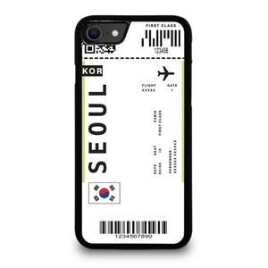 FLIGHT TICKETS SEOUL SOUTH KOREA iPhone SE 2020 Case Cover
