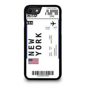 FLIGHT TICKETS USA NEW YORK iPhone SE 2020 Case Cover FLIGHT TICKETS USA NEW YORK iPhone SE 2020 Case Cover