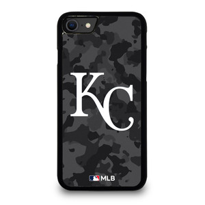 KANSAS CITY ROYALS BASEBALL BLACK CAMO iPhone SE 2020 Case Cover