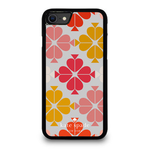KATE SPADE JACQUARD PINK YELLOW iPhone SE 2020 Case Cover