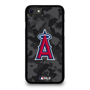 LOS ANGELES ANGELS BASEBALL BLACK CAMO iPhone SE 2020 Case Cover