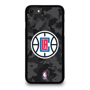 LOS ANGELES CLIPPERS BLACK CAMO iPhone SE 2020 Case Cover