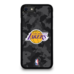 LOS ANGELES LAKERS BLACK CAMO iPhone SE 2020 Case Cover
