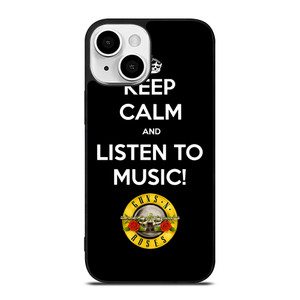 KEEP CALM AND LISTEN GUNS N ROSES iPhone 13 Mini Case Cover