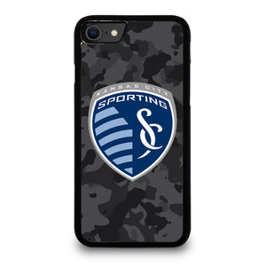 SPORTING KANSAS CITY MLS BLACK CAMO iPhone SE 2020 Case Cover SPORTING KANSAS CITY MLS BLACK CAMO iPhone SE 2020 Case Cover