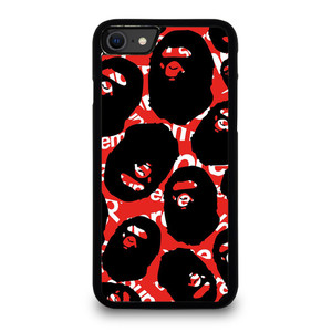 SUPREME X BAPE A BATHING APE iPhone SE 2020 Case Cover SUPREME X BAPE A BATHING APE iPhone SE 2020 Case Cover
