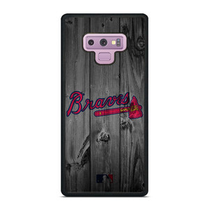 ATLANTA BRAVES BASEBALL MLB WOOD LOGO Samsung Galaxy Note 9 Case Cover