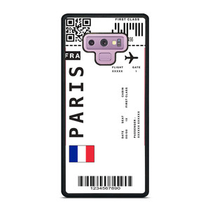 FLIGHT TICKETS FRANCE PARIS Samsung Galaxy Note 9 Case Cover