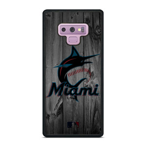 MIAMI MARLINS BASEBALL MLB WOOD LOGO Samsung Galaxy Note 9 Case Cover