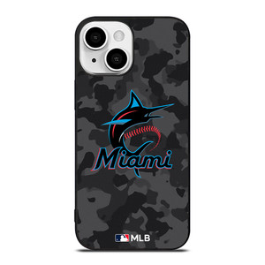 MIAMI MARLINS BASEBALL BLACK CAMO iPhone 13 Mini Case Cover