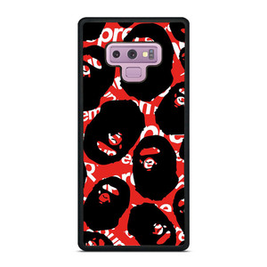 SUPREME X BAPE A BATHING APE Samsung Galaxy Note 9 Case Cover