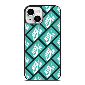 NIKE SB SKATEBOARD BOX PATTERN TURQUOISE iPhone 13 Mini Case Cover NIKE SB SKATEBOARD BOX PATTERN TURQUOISE iPhone 13 Mini Case Cover