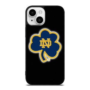 NOTRE DAME FOOTBALL LEAF CLOVER iPhone 13 Mini Case Cover NOTRE DAME FOOTBALL LEAF CLOVER iPhone 13 Mini Case Cover