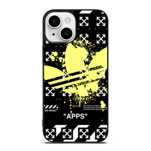 OFF WHITE X ADIDAS YELLOW iPhone 13 Mini Case Cover