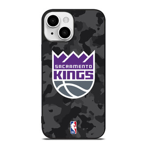 SACRAMENTO KINGS BLACK CAMO iPhone 13 Mini Case Cover SACRAMENTO KINGS BLACK CAMO iPhone 13 Mini Case Cover