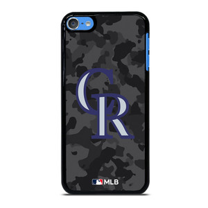 COLORADO ROCKIES BASEBALL BLACK CAMO iPod Touch 7 Case Cover