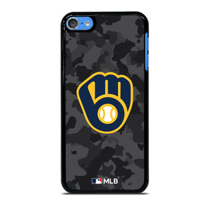 MILWAUKEE BREWERS BASEBALL BLACK CAMO iPod Touch 7 Case Cover MILWAUKEE BREWERS BASEBALL BLACK CAMO iPod Touch 7 Case Cover