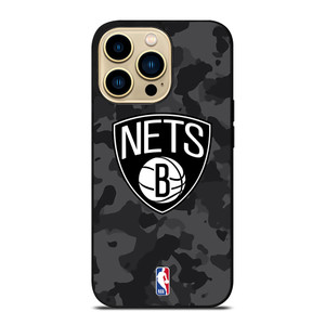 BROOKLYN NETS BLACK CAMO iPhone 14 Pro Max Case Cover